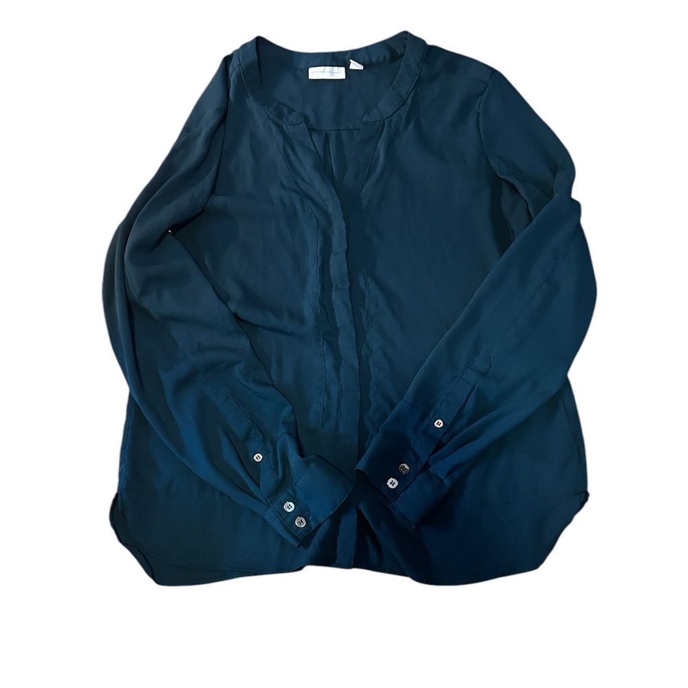 Silk Navy Blouse